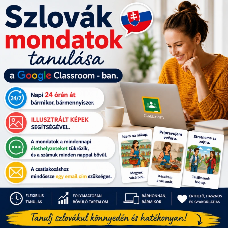 Szókapcsolatok, mondatok tanulása a Google Classroom - ban. Időtartam: 12 hónap = 1 év.